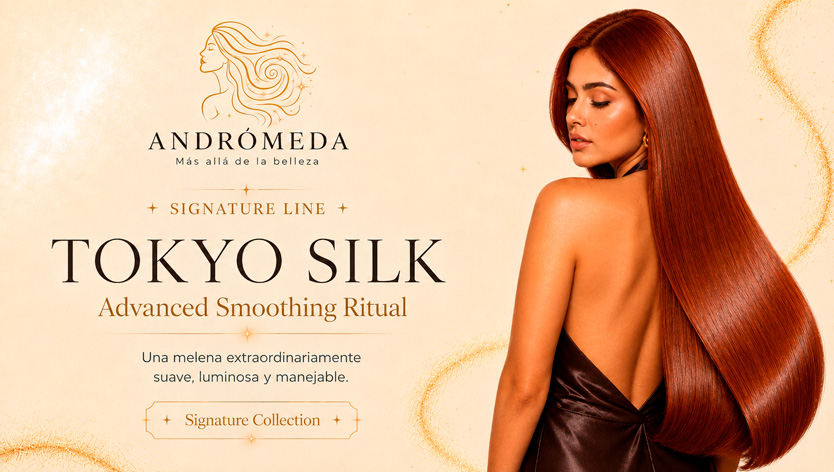Cabello con acabado espejo tras el ritual Tokyo Silk